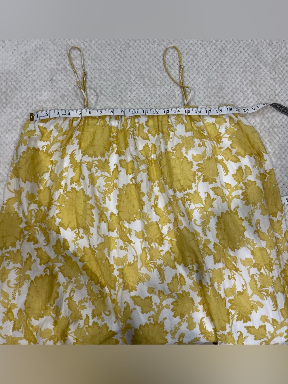 Fore Collection Yellow Floral Babydoll Mini Dress Size Large - Picture 9 of 14